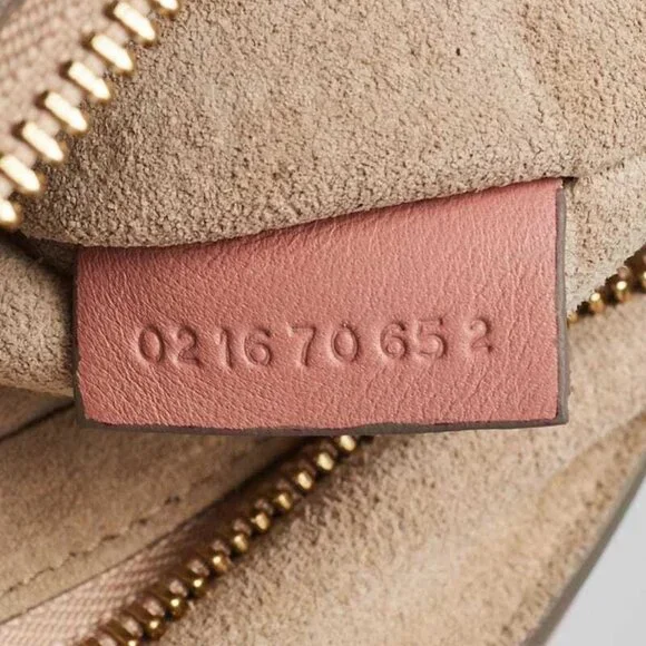 Chloe Pink/Brown Leather and Suede Faye Medium Shoulder Bag